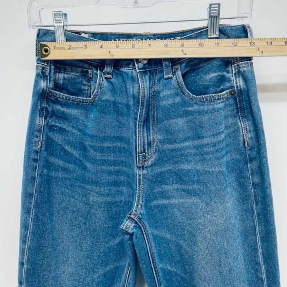 Américan Eagle Outfitters Women’s Jeans Straight Blue Regular Size 2 - Picture 2 of 8